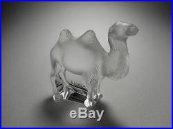 Lalique France Signed & LabeledLead Crystal Camel Art Glass Paperweight