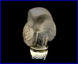 Lalique Glass Owl Paperweight
