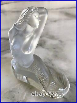 Lalique Paris Theano Mermaid Figurine Ornament Paperweight Used
