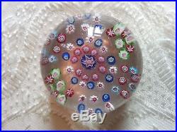 Large Antique French Millefiori Paperweight Rose Canes