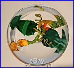 Large BEAUTIFUL Paul STANKARD Indian SQUASH Gourds ART Glass PAPERWEIGHT