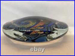 Large Signed Rollin Karg Art Glass Paperweight 11 Diameter 1996