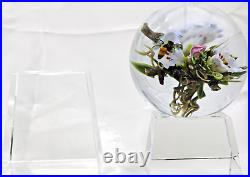 Large WONDERFUL Paul STANKARD Art Glass ORB Paperweight with HONEY BEE