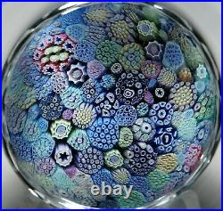 Large Whitefriars 1974 Faceted Closepack Millefiori Paperweight