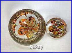 Large Zimmerman Art Glass Signed Jar/Dish/Bowl With Lid Paperweight 1989 7