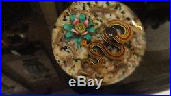 Lg Bob Banford Art Glass Multi Colored Coiled Snake Paperweight Sale
