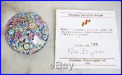 Limited Edition PERTHSHIRE Millefiori Multi-Colored Miniature Glass Paperweight