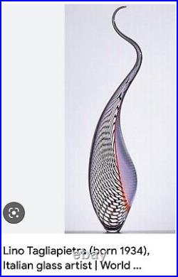 Lino Tagliapietra Beautiful Style Art Glass Sculpture Dinosaur Murano 15 x 5.5