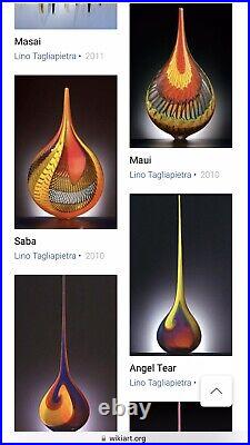 Lino Tagliapietra Beautiful Style Art Glass Sculpture Dinosaur Murano 15 x 5.5
