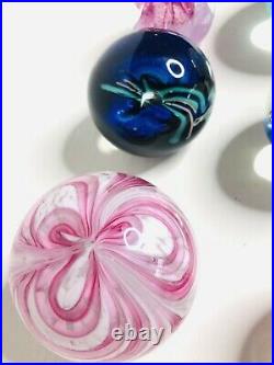 Lot 6 Signed Art Glass Handblown Paperweights Caithness J Byron Glass Eye Studio