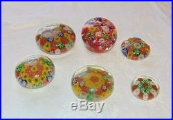 Lot of 53 glass Millefiori paperweights, Rollin Karg, Perthshire