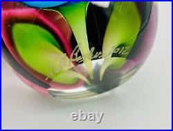 Lotton Art Glass Scott Bayless Paperweight Calla Lily Signed