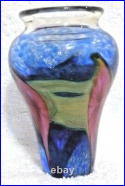 Lotton Art Glass Vase / Paperweight Signed Jerry Heer 2009