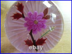 Ltd Ed Caithness Golden Corsage Floral Paperweight(75/250) W Manson 2 7/8