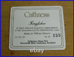 Ltd Ed Caithness William Manson Kingfisher Paperweight(155/250) 3 1/8(8cms)