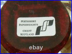 Ltd Ed Perthshire 2000 PP214 Square Design Paperweight 2 3/8