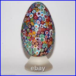 MAGNIFICENT OLD Paperweight MURANO? MILLEFIORI Egg Vtg GLaSs FRATELLI TOSO