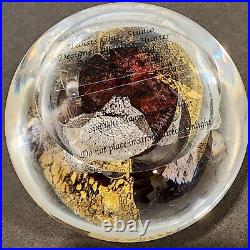 MIKE HUNTER Twists Art Glass Studio 1/1 Paperweight Made in Scotland Orig. Label