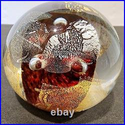 MIKE HUNTER Twists Art Glass Studio 1/1 Paperweight Made in Scotland Orig. Label