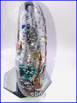 MURANO HUGE 9 lbs GREAT DESIGN & COLORS AQUARIUM JELLYFISH / FISH ART GLASS