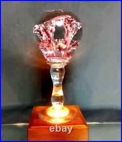 MUSEUM QUALITY! 19th c. Whimsy Glass Pedestal PAPERWEIGHT Millville Hat Stand