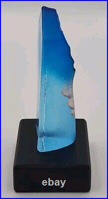 Mats Jonasson Crystal Glass Sculpture Face Signed Numbered 8164