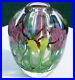 Mayauel Ward Flower Bouquet Butterfly Paperweight Art Glass Vase (1999)