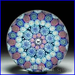 Mike Hunter 2019 concentric millefiori and butterfly silhouette paperweight