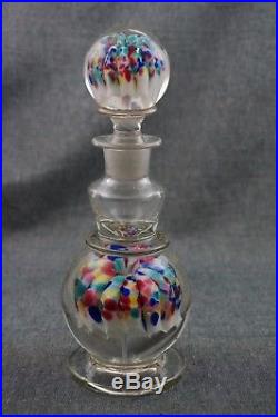 Millville, NJ UMBRELLA PAPERWEIGHT INK WELL and STOPPER 8 7/8 Multi-Color