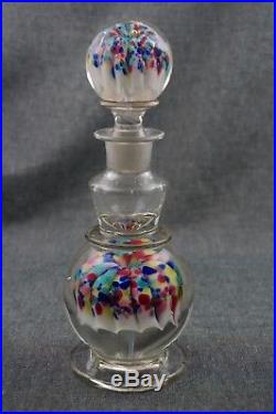 Millville, NJ UMBRELLA PAPERWEIGHT INK WELL and STOPPER 8 7/8 Multi-Color