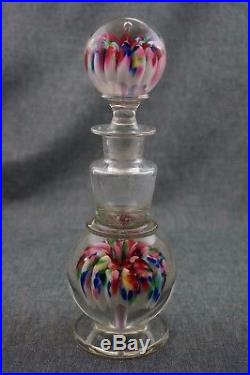 Millville, NJ UMBRELLA PAPERWEIGHT INK WELL and STOPPER 9 1/2 Multi-Color