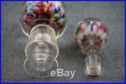Millville, NJ UMBRELLA PAPERWEIGHT INK WELL and STOPPER 9 1/2 Multi-Color