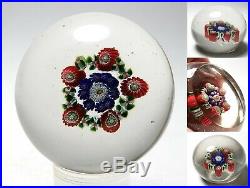 Miniature Antique Concentric Millefiori Paperweight Probably Clichy