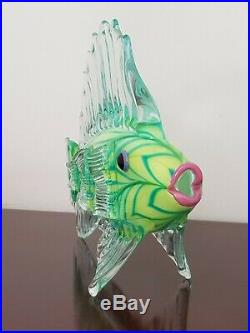Monumental Mark Eckstrand Art Glass Fish Sculpture Figurine Hand Blown Rare