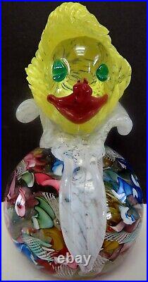 Murano Art Glass Avem Clown Paperweight Large