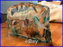 Murano Art Glass Fish Aquarium Coral Reef Sculpture Paperweight 6104