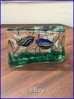 Murano Art Glass Fish Aquarium Paperweight Sculpture
