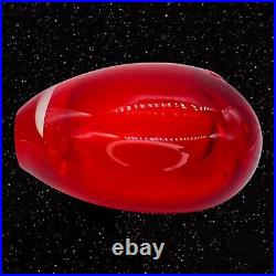 Murano Art Glass Ruby Red Heart Shaped Bud Vase Paperweight 5T 5W