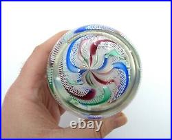 Murano Art Glass Zanfirico Swirl Paperweight