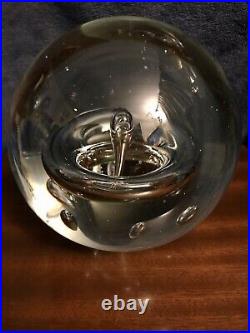 Murano Controlled Bubble Art Glass Sphere Orb Paperweight 6x6 9Lbs Oggetti