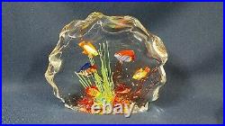 Murano Hand Blown 6 Fish Tank 8 Art Glass Signed Aldo Scagnetti 1950/60s Mint