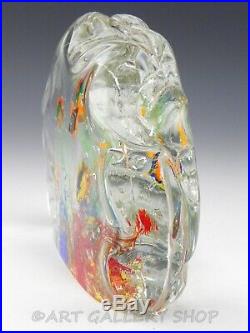 Murano Italian Studio Art Glass SCULPTURE PAPERWEIGHT AQUARIUM FISH BOWL TANK