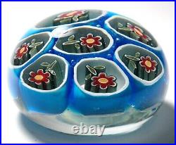 Murano Millefiori Paperweight with Seven Large Flower Canes Probably Seguso