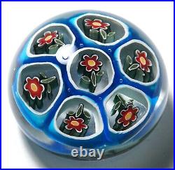 Murano Millefiori Paperweight with Seven Large Flower Canes Probably Seguso