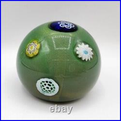 Murano Paper Weight Green with Millefiori