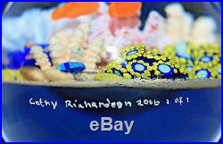 NEW! Cathy RICHARDSON Blue Eagle Eyes Coral Reef Paperweight 1/1