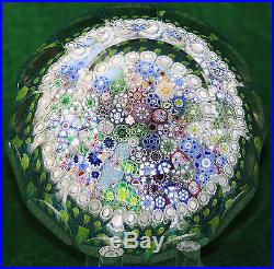 NEW Jim Brown Multifaceted Millefiori Art Glass Paperweight