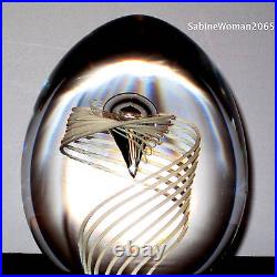 NEW in BOX STEUBEN art glass TEARDROP paperweight ornamental 1950 MCM heart orb