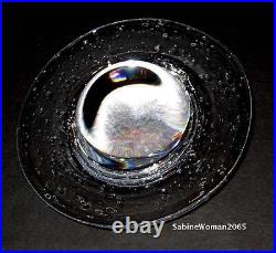 NEW in BOX STEUBEN glass SATURN PAPERWEIGHT star galaxy planet comet bubble art