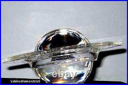 NEW in BOX STEUBEN glass SATURN PAPERWEIGHT star galaxy planet comet bubble art